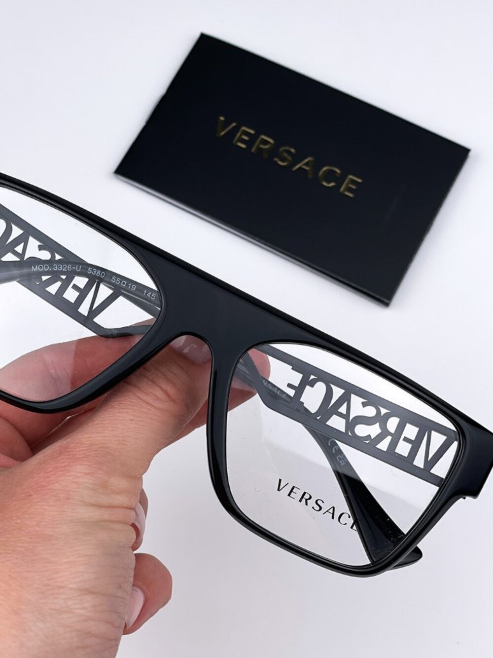 VERSACE VE3326U 5380 BLACK SQUARE EYEGLASSES